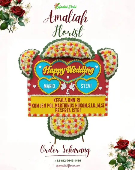 Papan Bunga Pernikahan Ketos